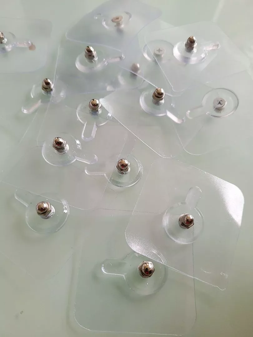 Kit 15 Ganchos Adesivos Multiuso Transparente Reutilizável Para Banheiro Cozinha IZEHOOK SMART photo review