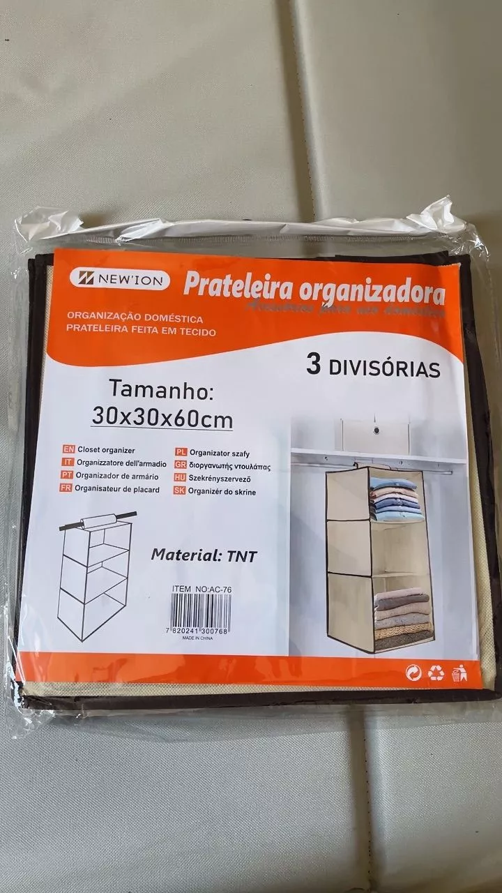 Prateleira Organizadora Suspensa 5 Nichos Multiuso Compacta Guarda-Roupa IZEORGANIZE FIT photo review