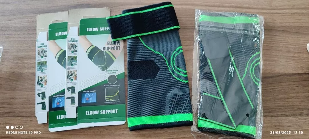 Kit Cotoveleira de Compressão Ortopédica Ajustável, Suporte Esportivo, Prevenção de Lesões IZEACTIVE MAX photo review