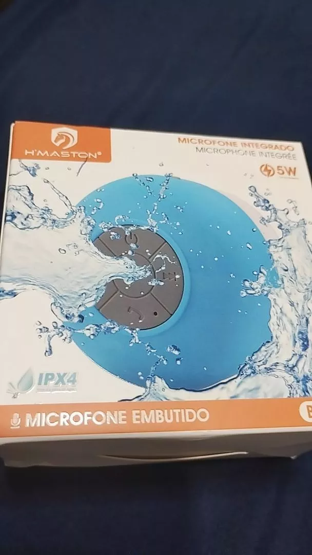 Caixa de Som Bluetooth à Prova d’Água para Banheiro, Ventosa e Microfone Integrado IZEWATER SOUND photo review