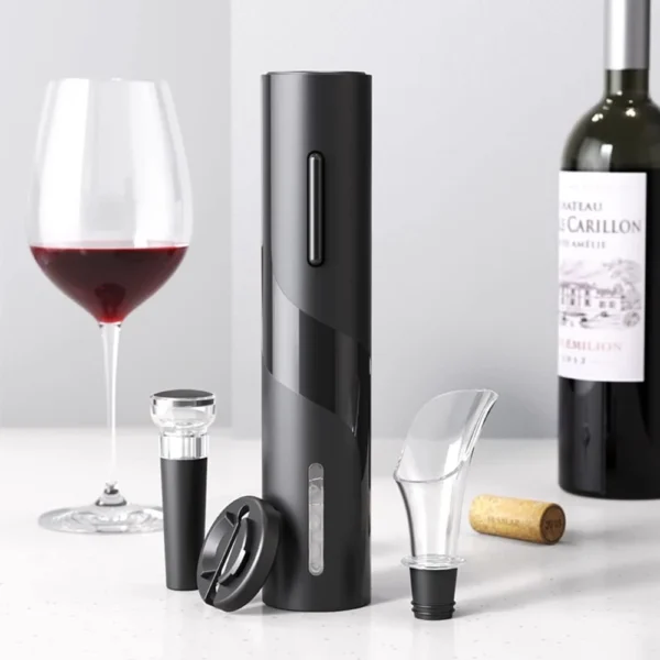 Kit Saca-Rolhas Automático Elétrico Portátil ABS Corte Fácil IZEOPEN PRO