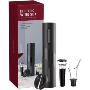Kit Saca-Rolhas Automático Elétrico Portátil ABS Corte Fácil IZEOPEN PRO