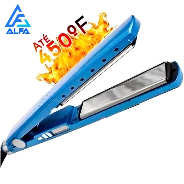 Chapinha Nano Titanium Azul Bivolt 450°F Prancha Profissional Controle Digital IZEIONIC PRO