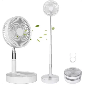 Ventilador Portátil Dobrável Silencioso com Bateria 7200mAh e 4 Velocidades IZEBREEZE FLEX