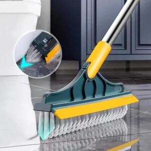 Escova de Limpeza 2 em 1 pp, Rodo e Cerdas Duras para Banheiro, Cozinha, Piso 1 Metro IZERUBBER FORCE