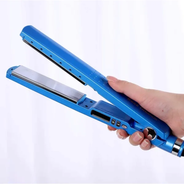 Chapinha Nano Titanium Azul Bivolt 450°F Prancha Profissional Controle Digital IZEIONIC PRO
