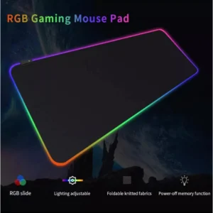 Mouse Pad Gamer Grande RGB 80x30cm, Iluminação 7 Cores, Antiderrapante, USB, IZEPLAY LIGHT