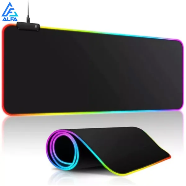 Mouse Pad Gamer Grande RGB 80x30cm, Iluminação 7 Cores, Antiderrapante, USB, IZEPLAY LIGHT