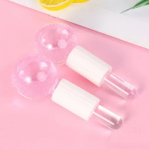 Kit Esferas de Massagem Facial Anti Rugas Cristal Gelada, Cromoterapia, 2 Unidades IZEICE BEAUTY
