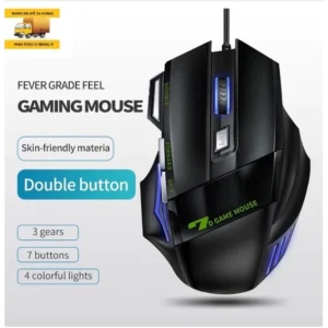 Mouse Gamer Laser 3200DPI 7 Botões LED RGB Ergonômico IZEPOWER PRO