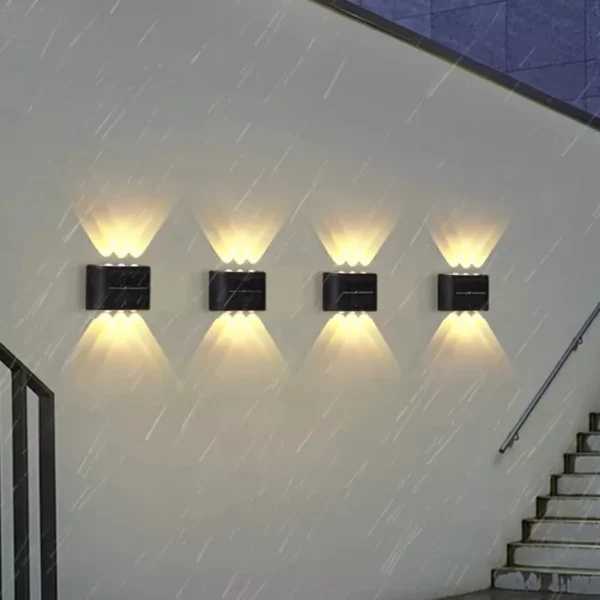 Luminária Solar LED de Parede Dupla IP65 Prova D'Água Jardim IZEPOWER BRIGHT