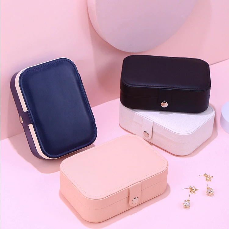 Porta Joias MDF Veludo Médio Couro Porta-Luxo IZEGLAM CASE IZESHOP Porta