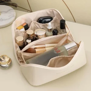 Bolsa de Cosmético Viagem Couro PU Impermeável Grande Capacidade IZEGLAM ESSENTIAL