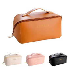 Bolsa de Cosmético Viagem Couro PU Impermeável Grande Capacidade IZEGLAM ESSENTIAL