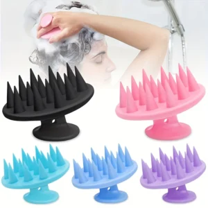 Escova Massageadora de Silicone para Couro Cabeludo Antiderrapante, Limpeza Profunda, Promove Crescimento IZECARE RELAX