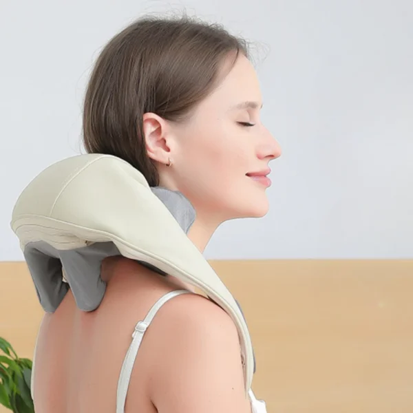 Massageador de Pescoço Sem Fio Compressão 5D Aquecimento Relaxante IZEWELL FULL