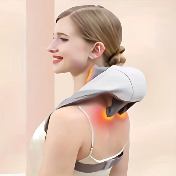 Massageador de Pescoço Sem Fio Compressão 5D Aquecimento Relaxante IZEWELL FULL