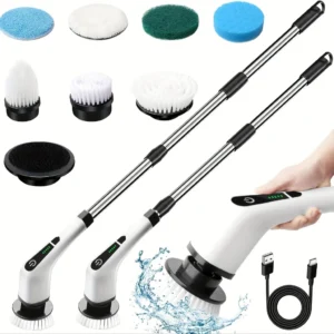 Escova de Limpeza Ajustável Recarregável Multiuso Banheiro Cozinha 90min IZEPOWER CLEAN