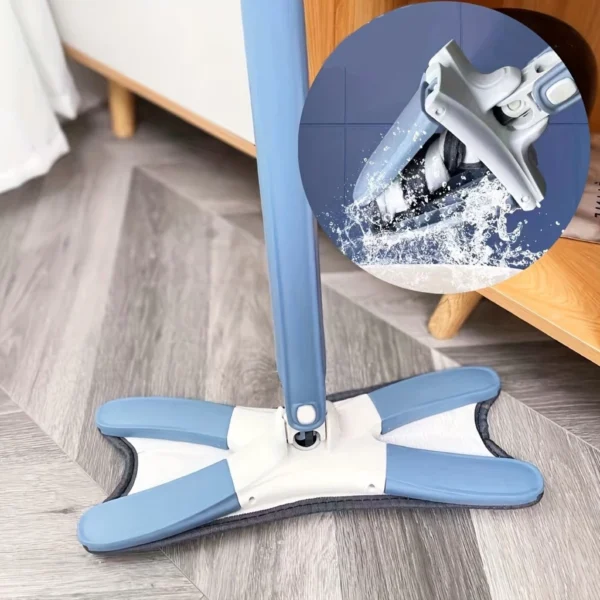 Esfregão Giratório 360° Microfibra Multiuso Limpa Piso e Cantos IZEPOWER SPIN