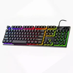 Kit Gamer Teclado Semi Mecânico Iluminado Rainbow + Mouse LED 3200dpi IZEBOOST PRO