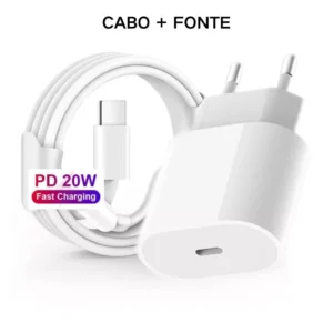 Carregador Rápido iPhone/iPad 18W USB-C Bivolt Compacto IZESPEED CHARGE