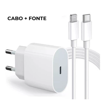 Carregador Rápido iPhone/iPad 18W USB-C Bivolt Compacto IZESPEED CHARGE