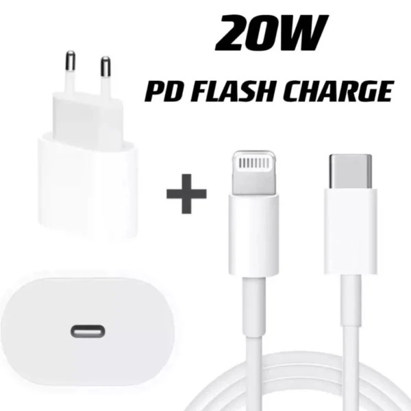 Carregador Rápido iPhone/iPad 18W USB-C Bivolt Compacto IZESPEED CHARGE