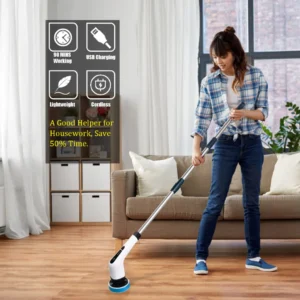Escova de Limpeza Ajustável Recarregável Multiuso Banheiro Cozinha 90min IZEPOWER CLEAN
