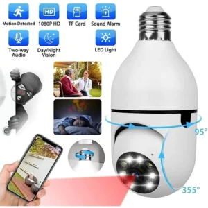 Câmera IP Wifi 360° Visão Noturna Áudio Bidirecional IZESECURE EYE