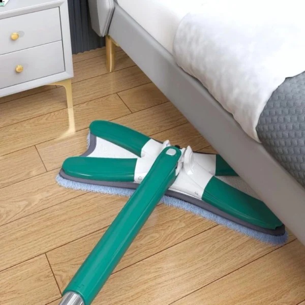 Esfregão Giratório 360° Microfibra Multiuso Limpa Piso e Cantos IZEPOWER SPIN