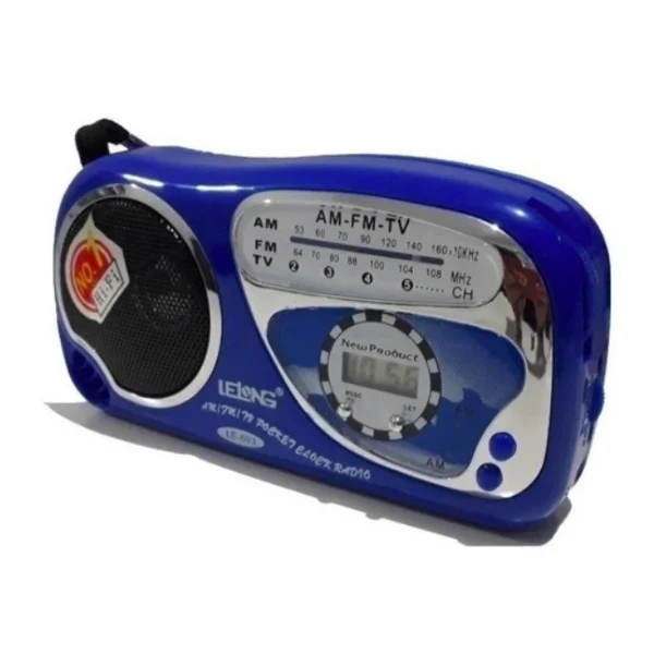 Rádio Portátil de Bolso Lelong AM FM Relógio LCD IZEGO SOUND