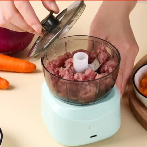 Mini Processador Elétrico 350ml 3 Lâminas Portátil Bateria Recarregável IZECHOP PRO