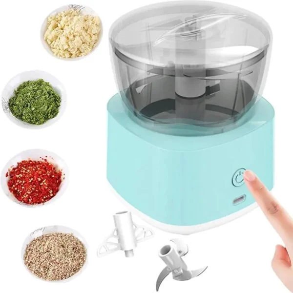 Mini Processador Elétrico 350ml 3 Lâminas Portátil Bateria Recarregável IZECHOP PRO