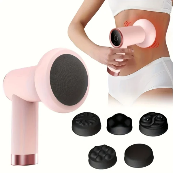 Massageador Corporal Elétrico Sem Fio Redutor de Celulite, 6 Níveis, 5 Cabeças Profissionais IZEDEEP SCULPT