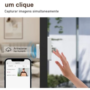 Campainha Wi-Fi Smart HD Sem Fio Visão Noturna Recarregável IZESECURE VIEW