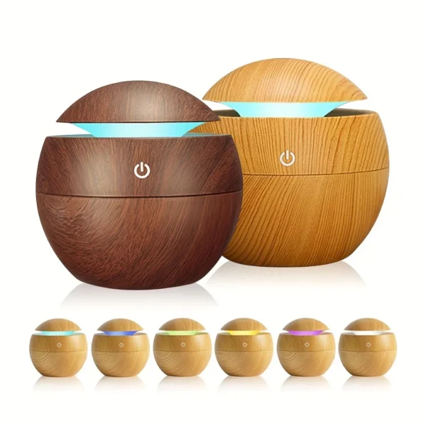 Umidificador Ultrassônico Madeira LED USB 130ml IZEWOOD BREEZE
