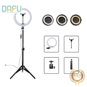 Ring Light LED 26cm Tripé 2,1m Selfie 360º Ajuste de Luz IZEFLARE PRO