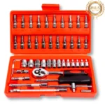 Kit de Ferramentas 46 Peças Maleta Portátil Aço Cromo Vanádio IZEWORK PRO