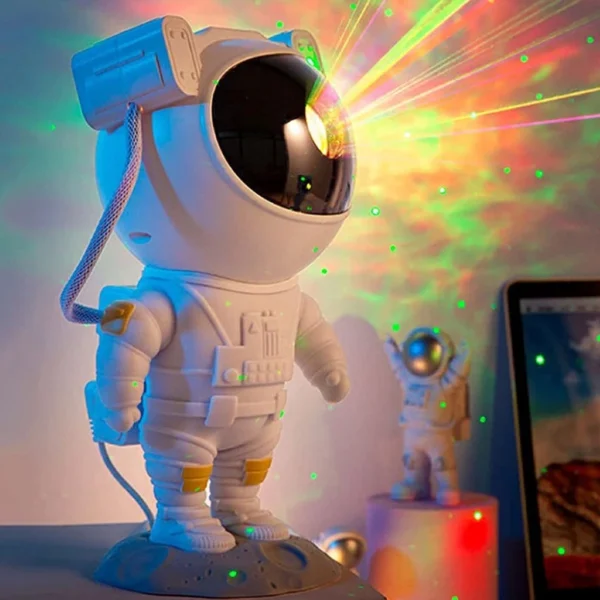 Projetor Astronauta Luz Noturna Galáxia 7 Cores Controle Remoto IZESTAR DREAM