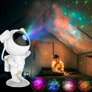 Projetor Astronauta Luz Noturna Galáxia 7 Cores Controle Remoto IZESTAR DREAM