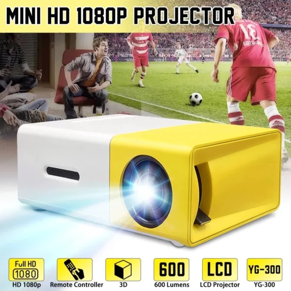 Mini Projetor Portátil LED 1080p 600 Lúmens HDMI IZECLARITY STREAM