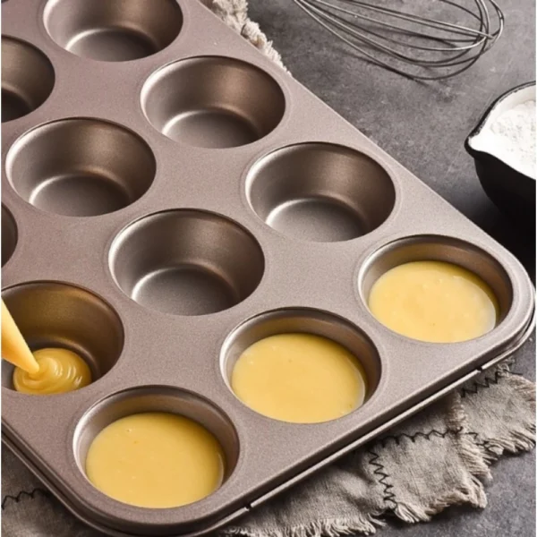 Forma para Cupcake Antiaderente 12 Cavidades Metal 300°C IZEBAKE PRO