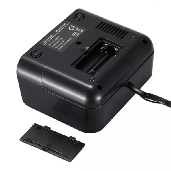 Rádio Relógio Digital Despertador Duplo Sintonizador FM MW Visor Amplo IZEWAKE EASY