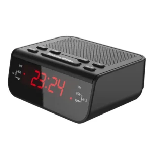 Rádio Relógio Digital Despertador Duplo Sintonizador FM MW Visor Amplo IZEWAKE EASY