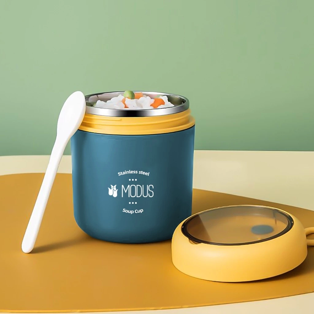 Marmita Térmica Infantil MODUS 530ml Inox Colher Sopas IZEKEEP KIDS