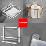 Kit 15 Ganchos Adesivos Multiuso Transparente Reutilizável Para Banheiro Cozinha IZEHOOK SMART