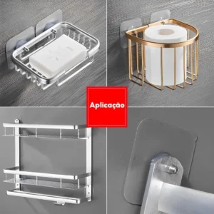 Kit 15 Ganchos Adesivos Multiuso Transparente Reutilizável Para Banheiro Cozinha IZEHOOK SMART