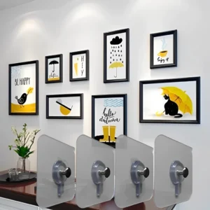 Kit 15 Ganchos Adesivos Multiuso Transparente Reutilizável Para Banheiro Cozinha IZEHOOK SMART