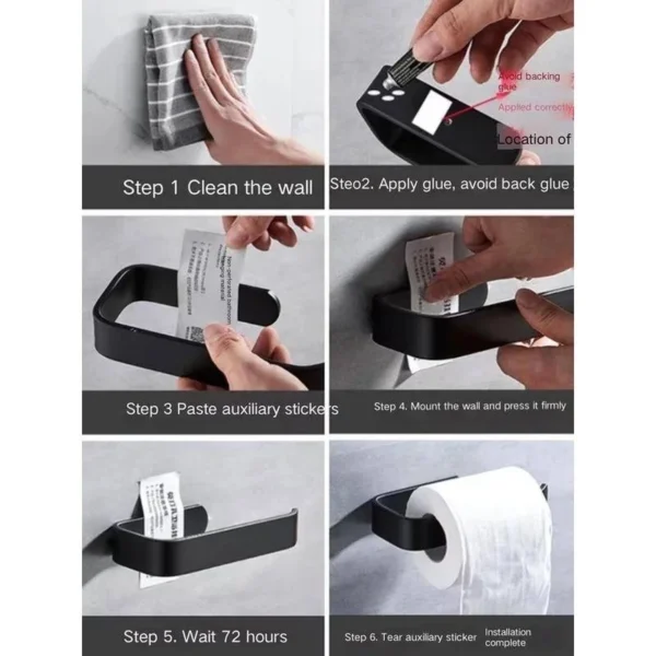Suporte de Papel Higiênico Acrílico 4mm Fixação 3M Banheiro IZEGLASS GRIP
