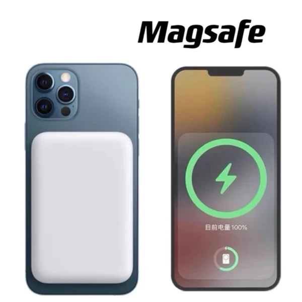 Carregador Portátil Indução MagSafe Apple sem Fio 5000mAh Bateria Rápida IZECHARGE POWER